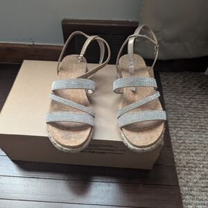 Women's Strappy Sandals with Rhinestone Accents